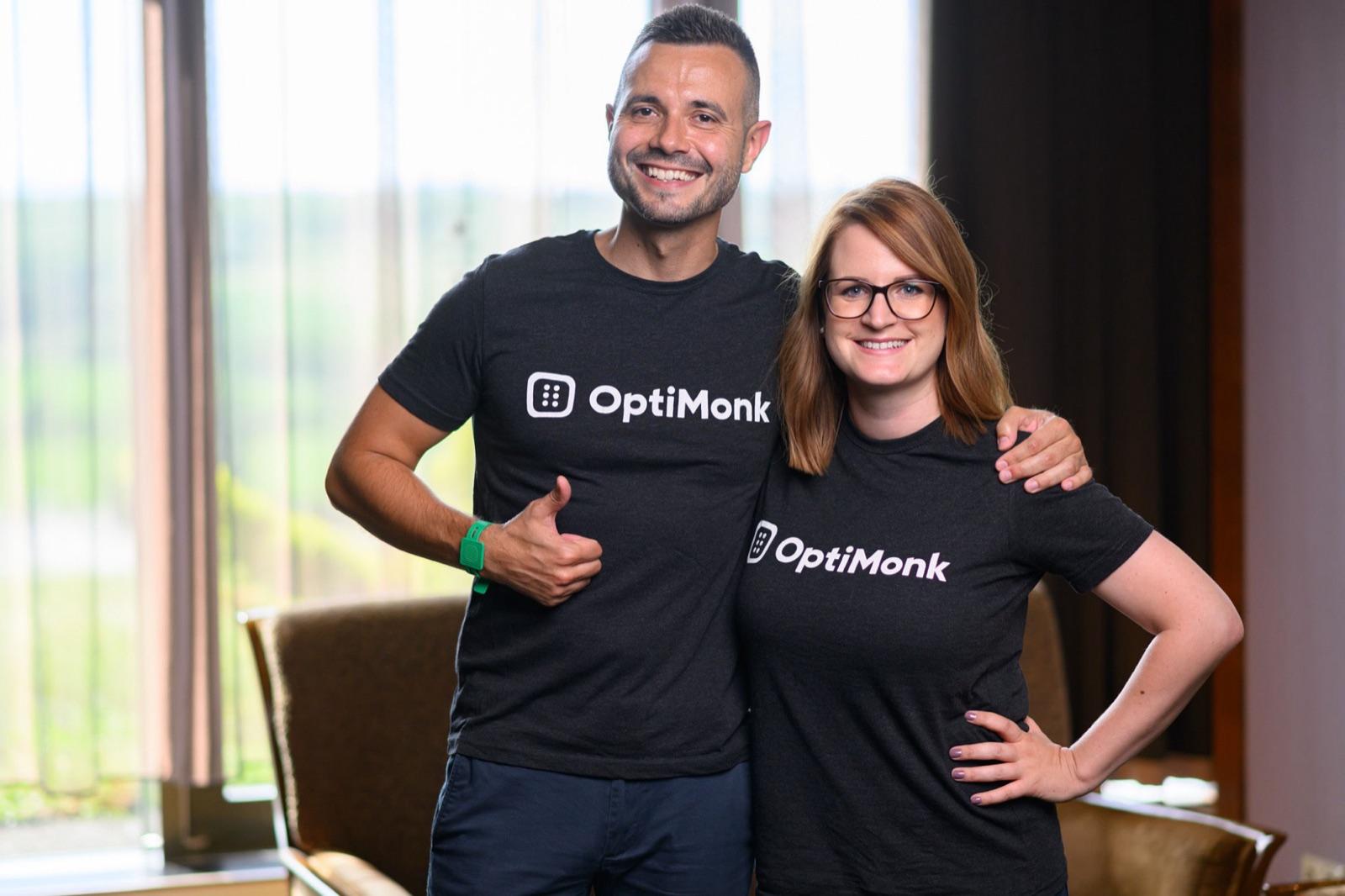 Nicole Mezei and Csaba Zajdo, OptiMonk co-founders