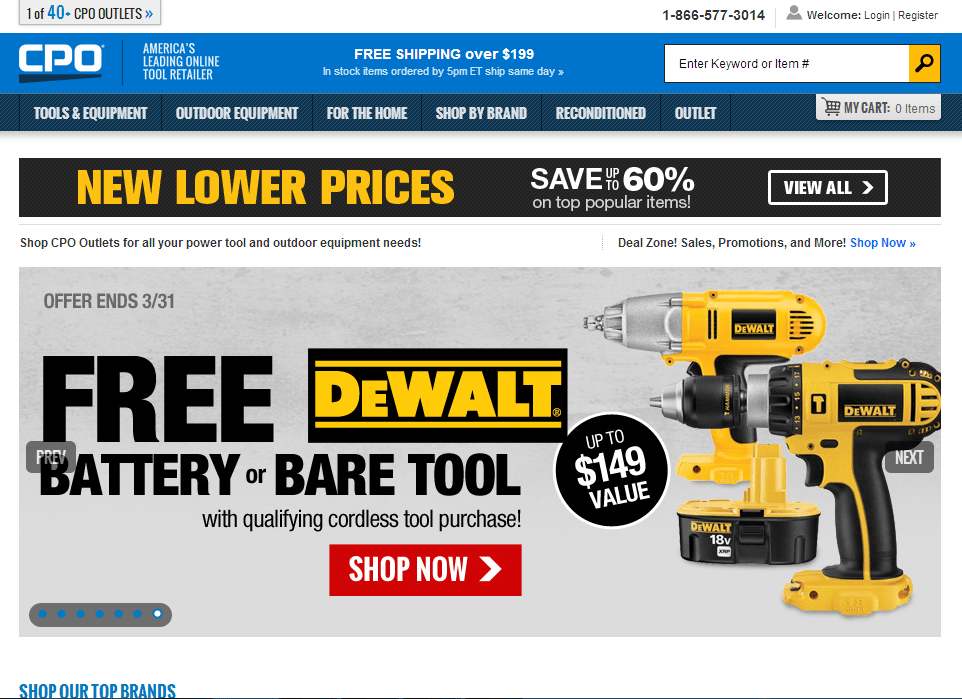 Green Monday 2018 - 10% Off Reconditioned Tools And they're adding more top brands all the time. 71 CPO Outlets coupons, including 8 CPO Outlets coupon codes & 63 deals for December Make use of CPO Outlets promo codes & sales in to get extra savings on top of the great offers already on imsese.cf go to imsese.cf
