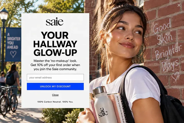 Email popup concept from the library