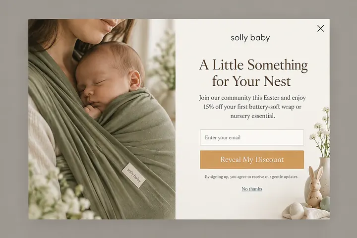 Email popup concept from the library