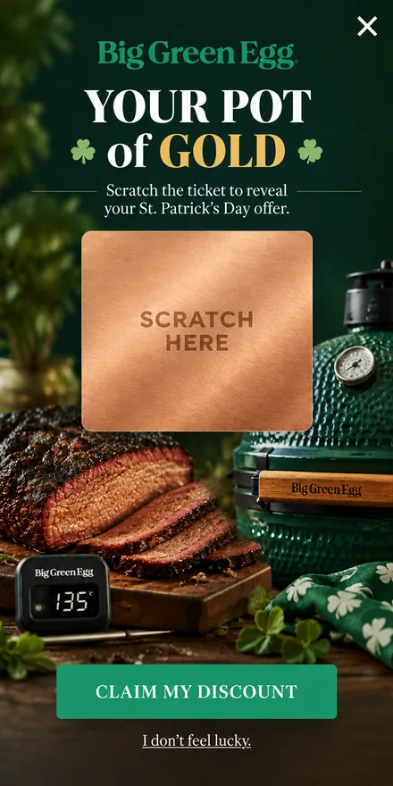 Scratch card popup on a phone