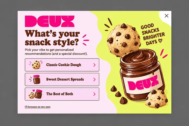 Quiz popup concept from the library