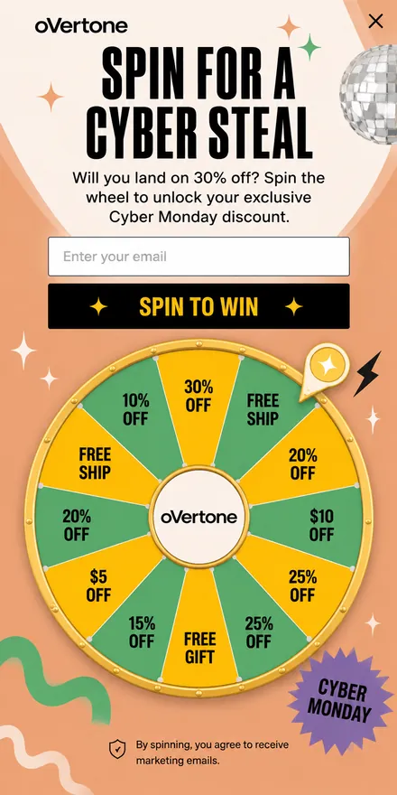 Cyber Monday popup on a phone