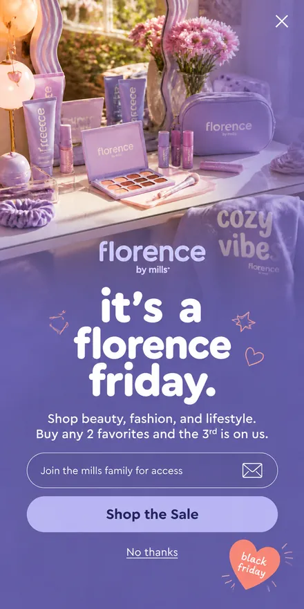 Black Friday popup on a phone
