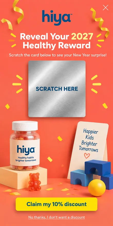 New Year popup on a phone
