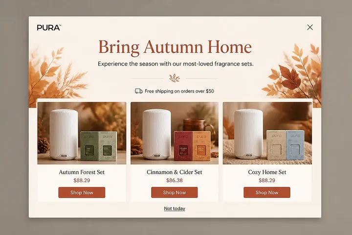 Upsell popup concept from the library