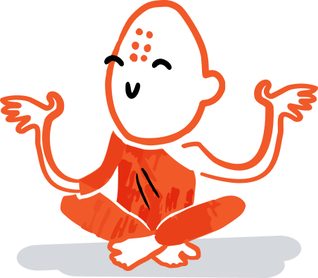 OptiMonk monk meditating in lotus pose