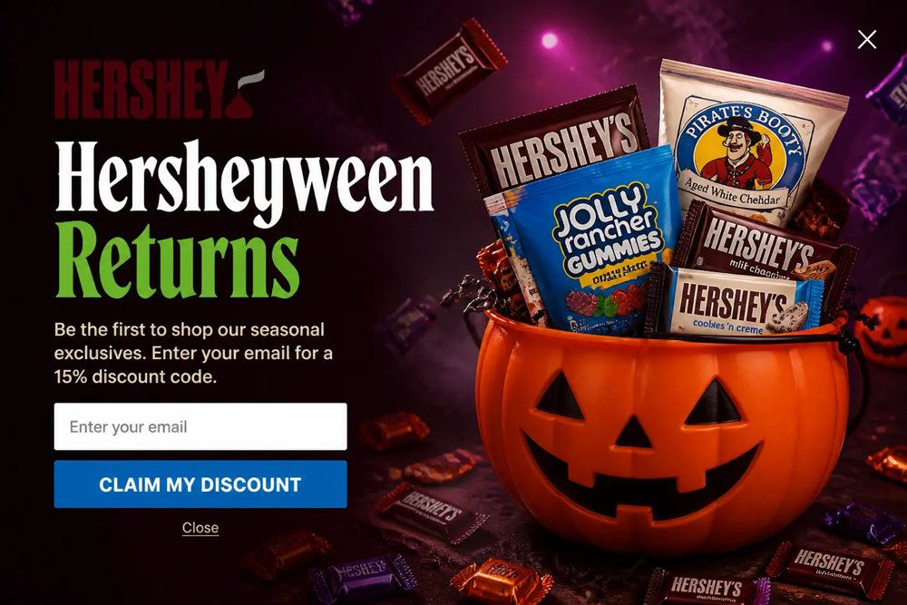 Hershey Halloween popup, az ügynök készítette