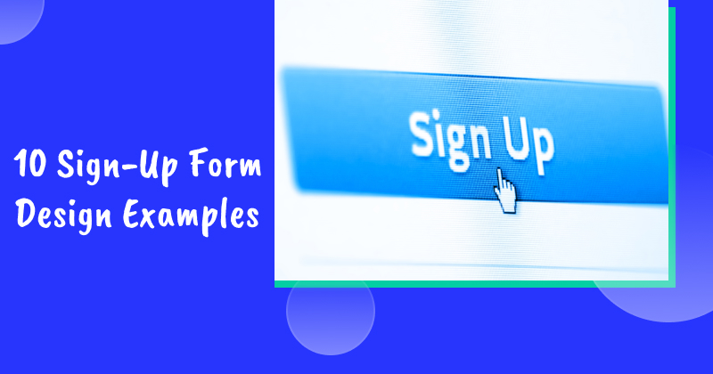 Sign up form design examples banner