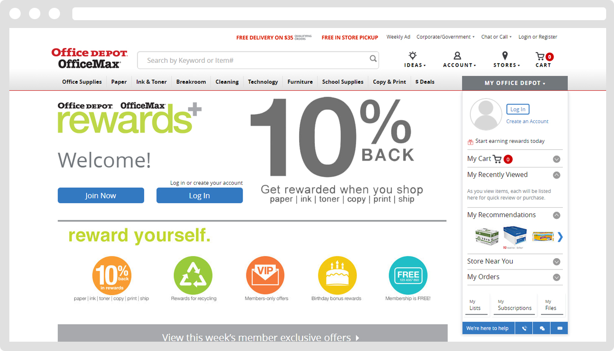 Office Depot sales incentives program