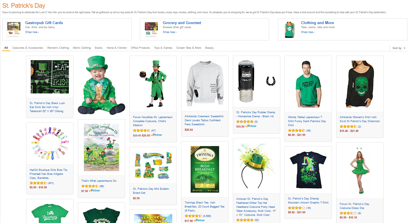 Amazon St. Patrick's Day