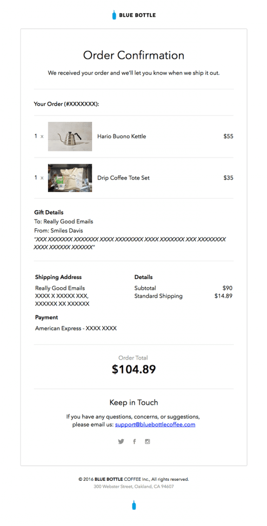 Ecommerce order email templates