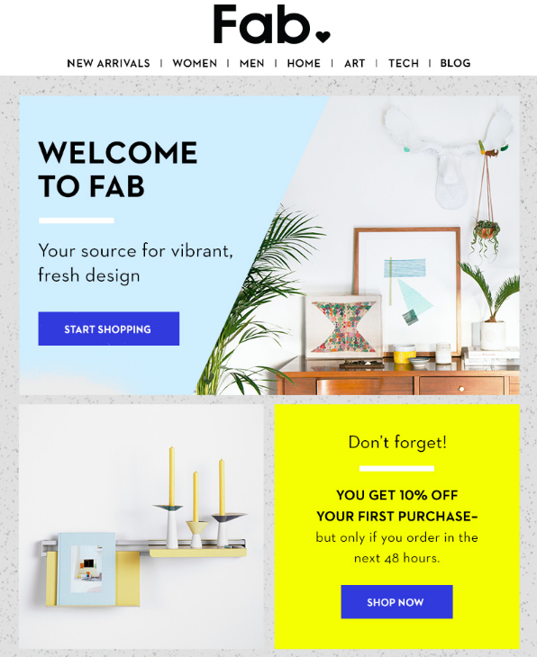 Design-focused email layout