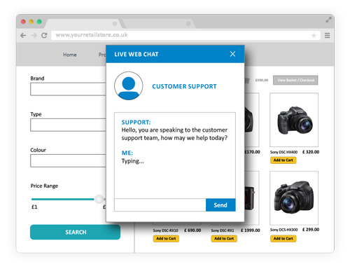 live web chat1 - 10 Timeless Ecommerce Tips for Small Business