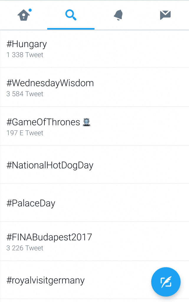 trending hashtags on twitter