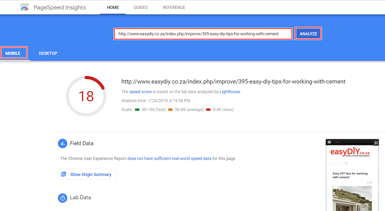 PageSpeed Insights