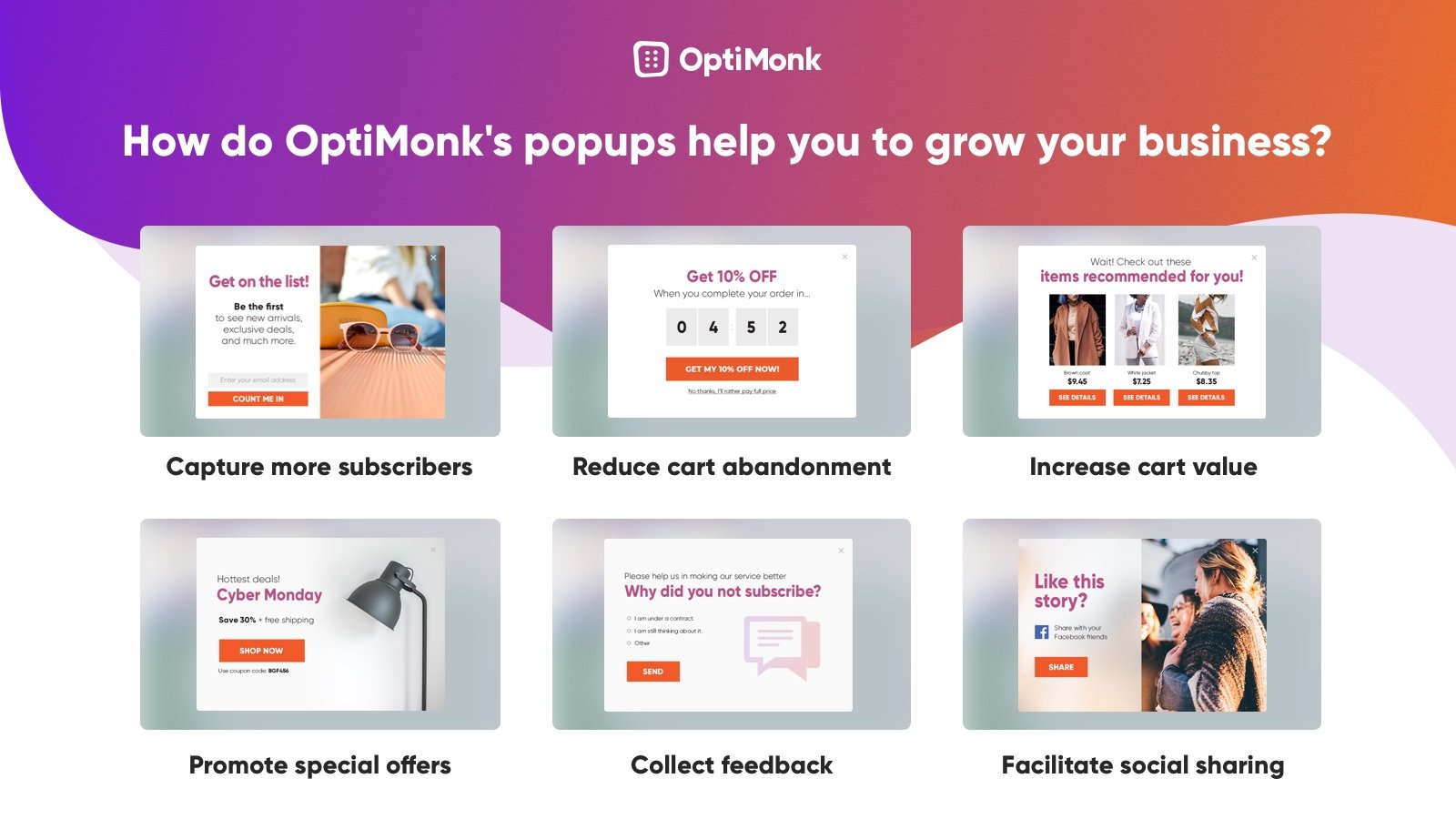 optimonk shopify app to increase sales - The 40 Best Shopify Apps to Increase Sales & Conversions in 2022