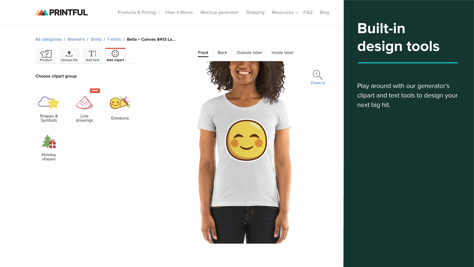 Printful lets shoppers create and purchase user-generated content.