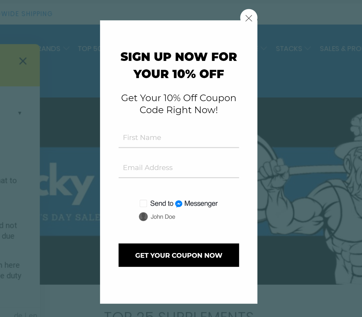 newsletter popup shopify