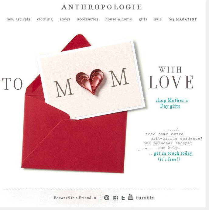 Newsletter idea for Mother’s Day