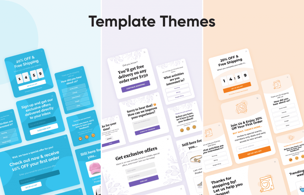 OptiMonk template themes