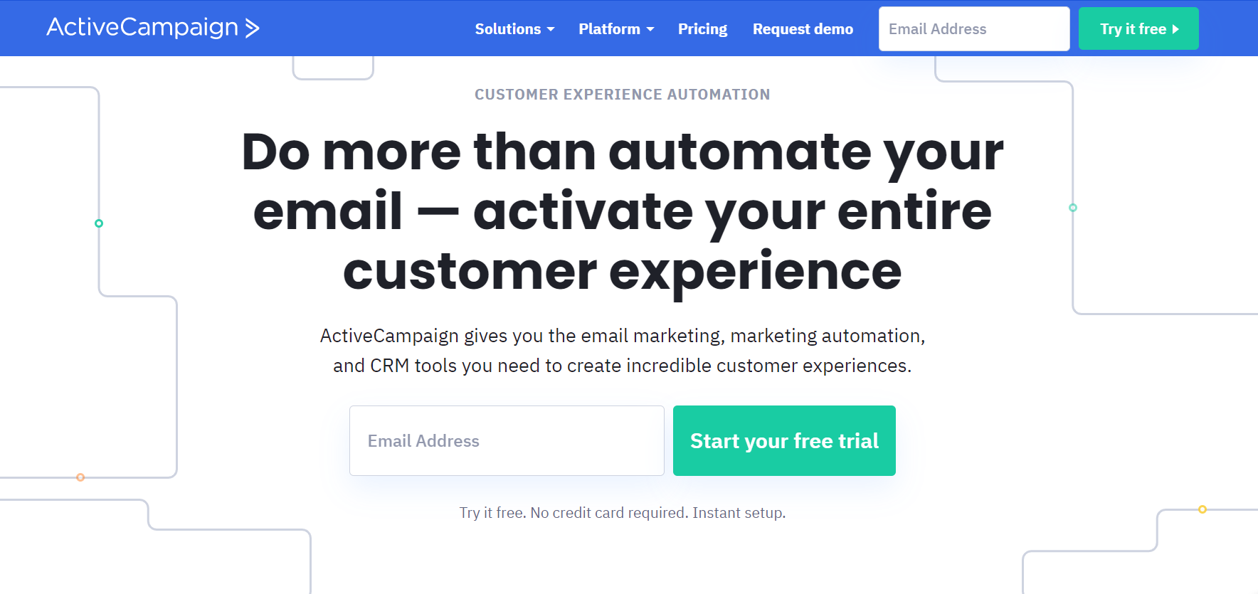 ActiveCampaign Home Page