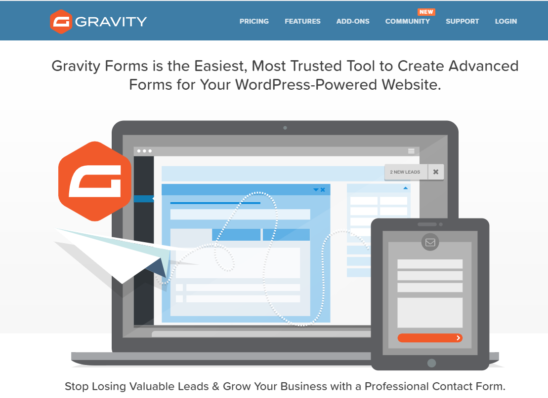 Gravity Forms WordPress form plugin