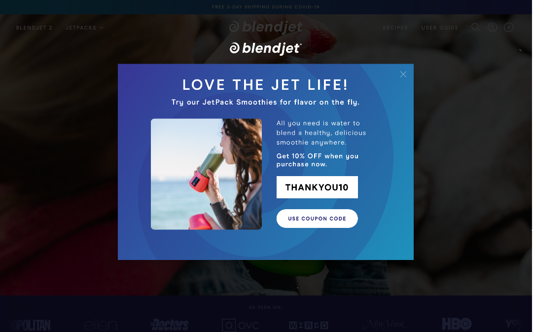 Message Creative - BlendJet - Upsell - JetPack Smoothies