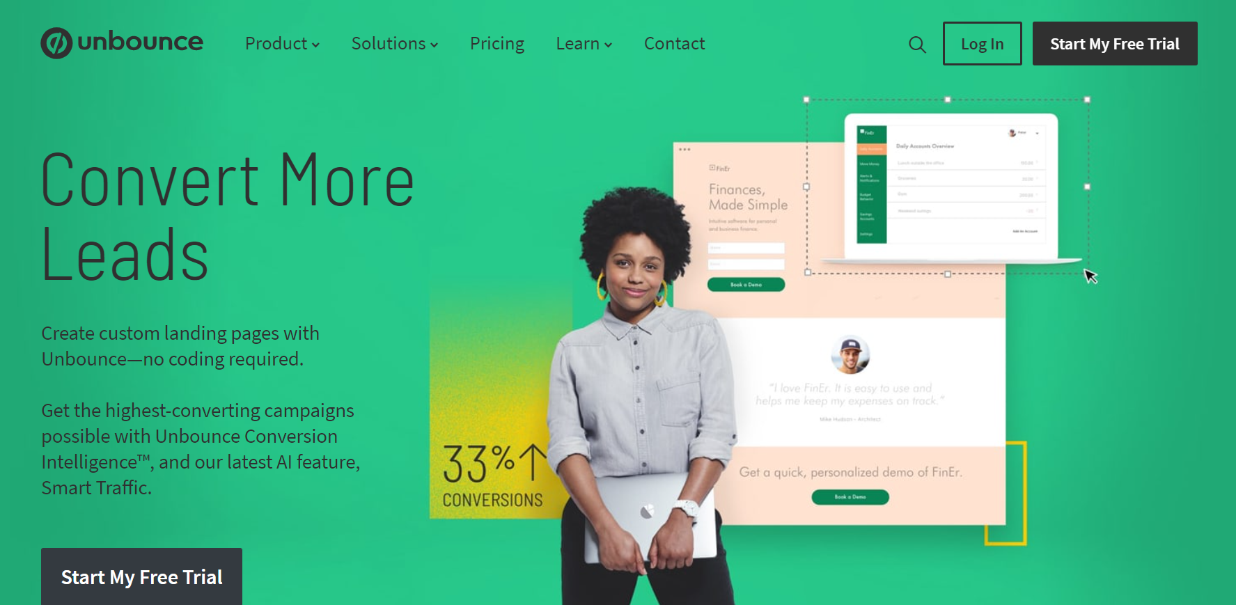 Unbounce Home Page