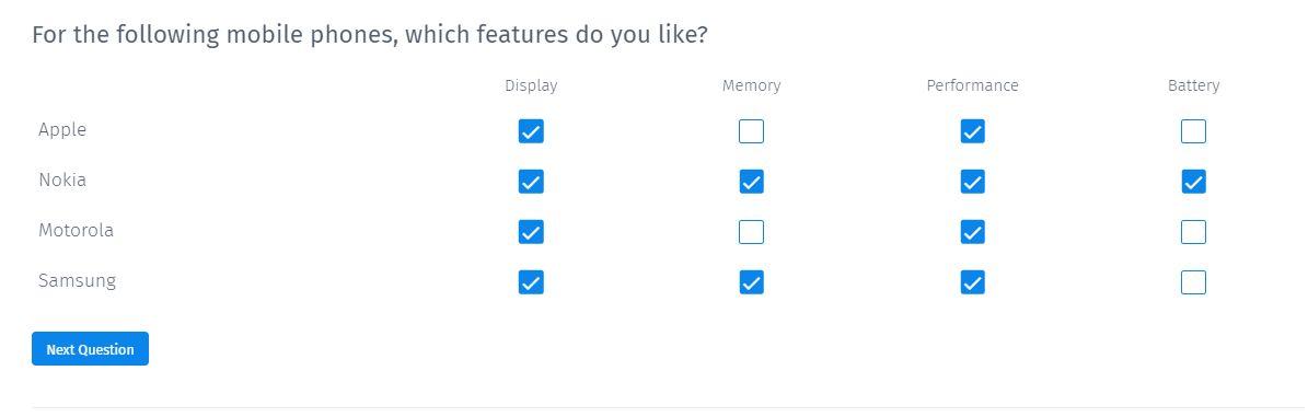 Multiple choice questions