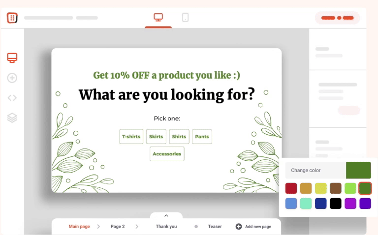 Drag and drop editor
