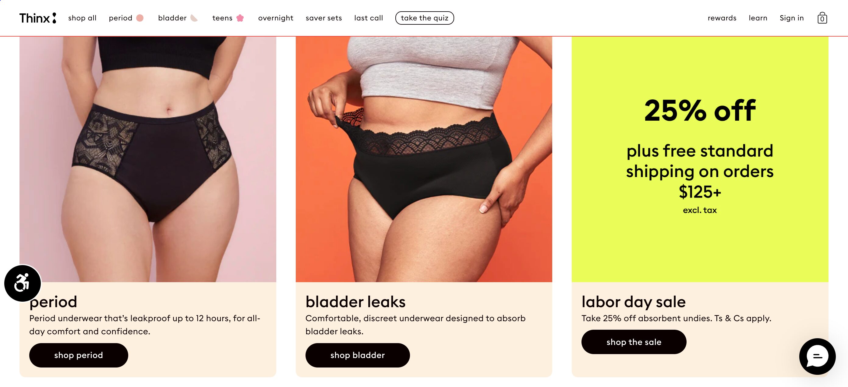 Thinx clean, straightforward design.