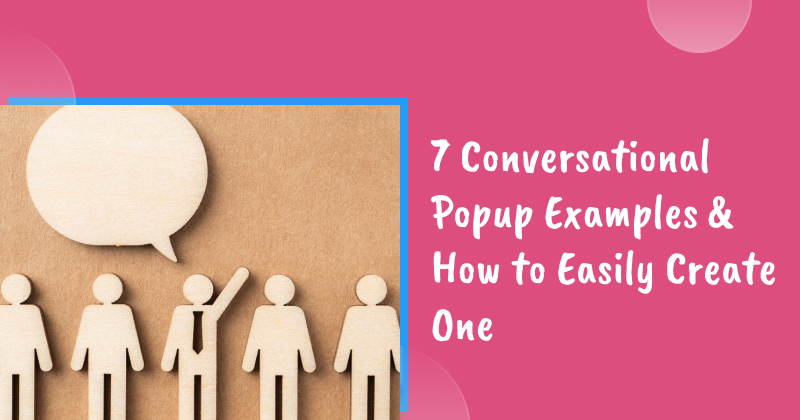 Conversational popup examples banner