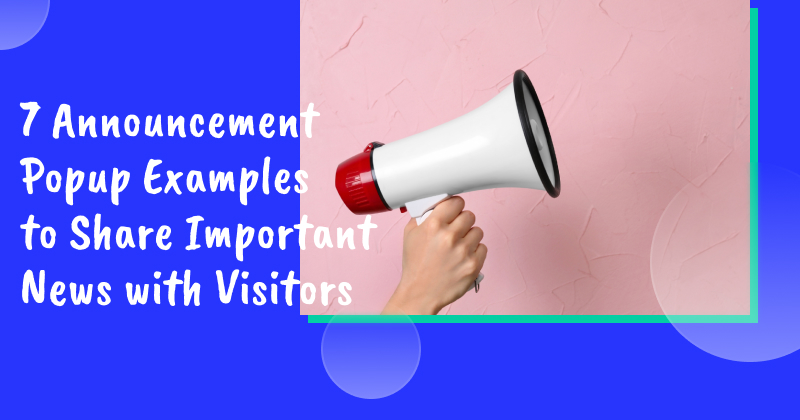 Announcement popups