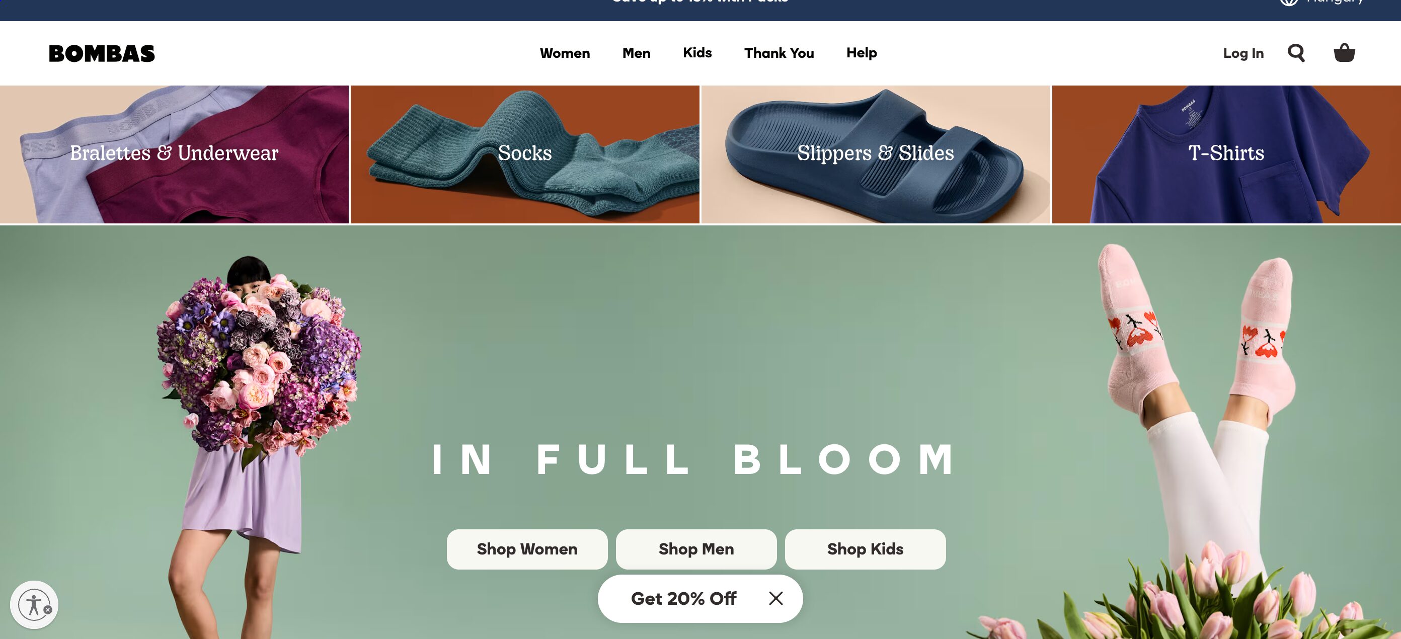E-commerce website likes Bombas makes the shopping experience effortless.