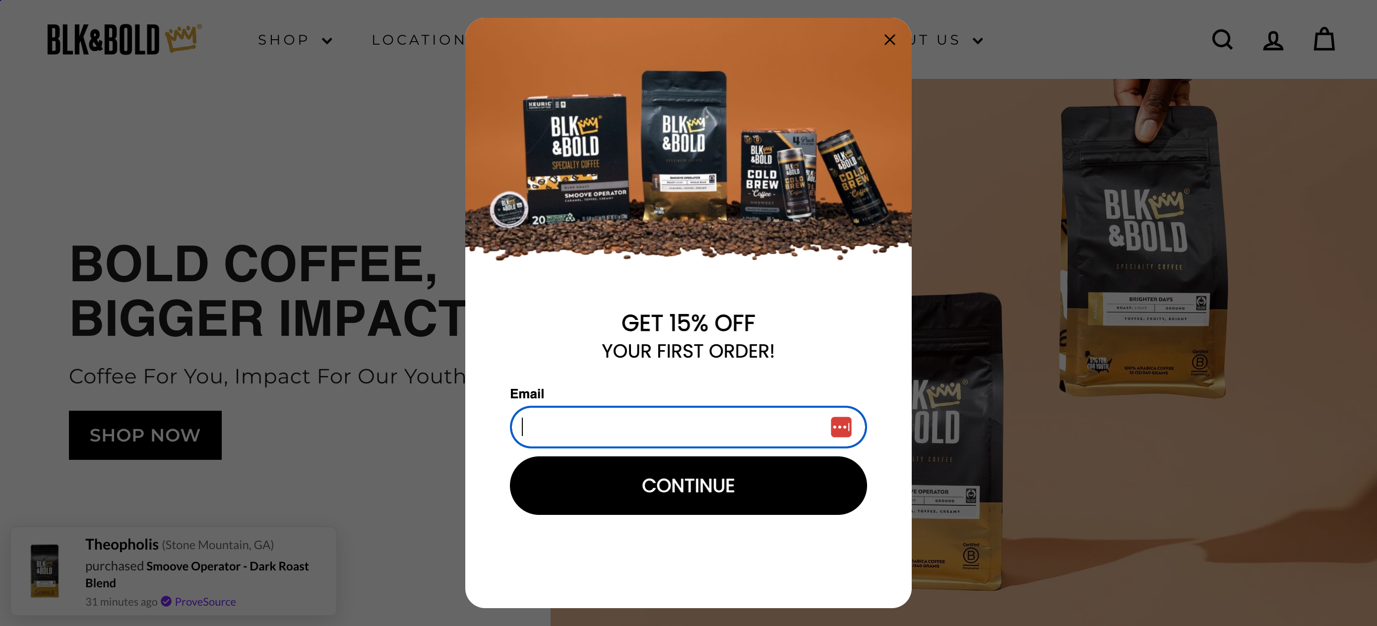 BLK&BOLD sign up form examples the power of teasers.