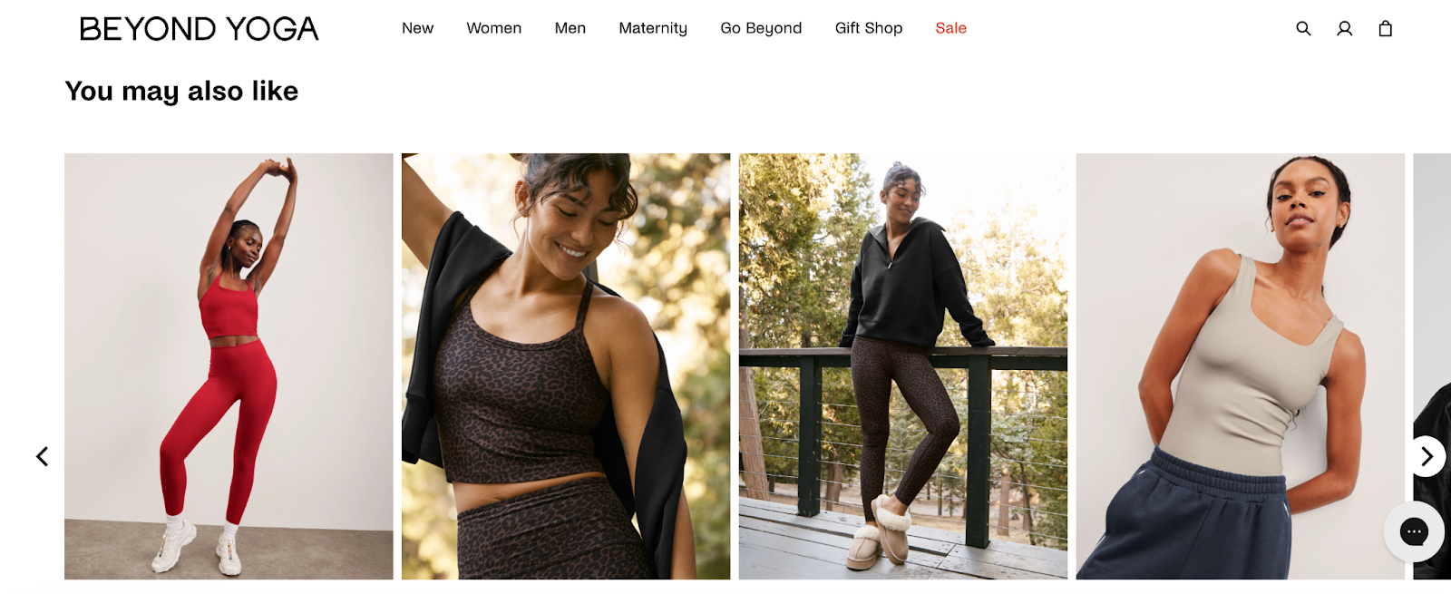 “You may also like” carousel provides product suggestions