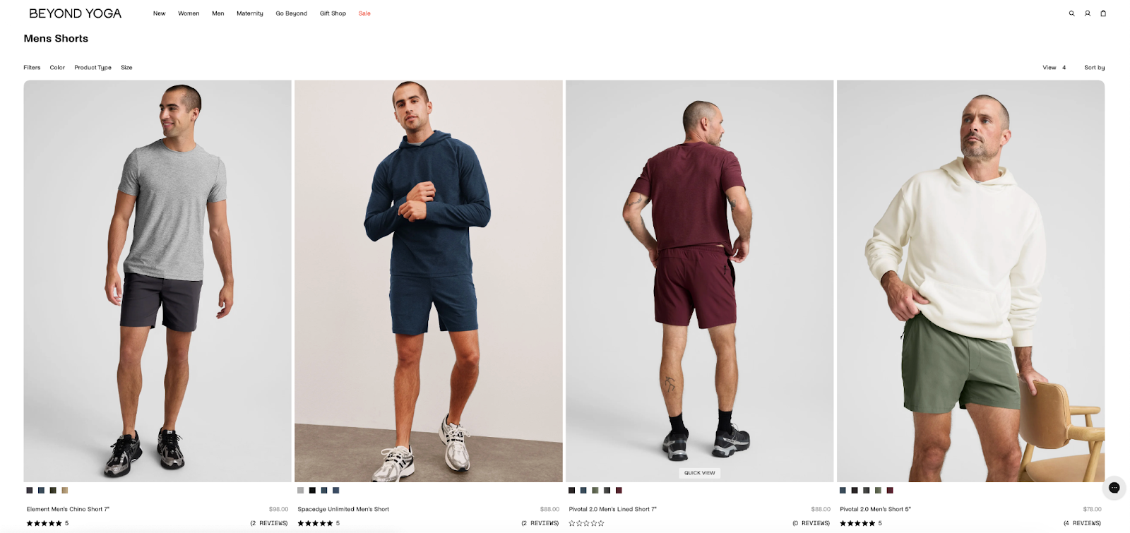 Beyond Yoga category page