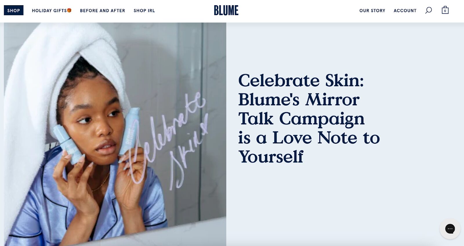 Blume's Mirror Talk Campaign