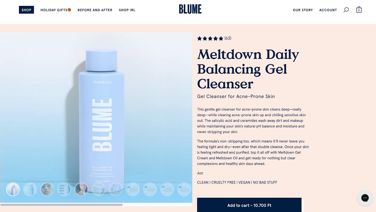 Blume: product page