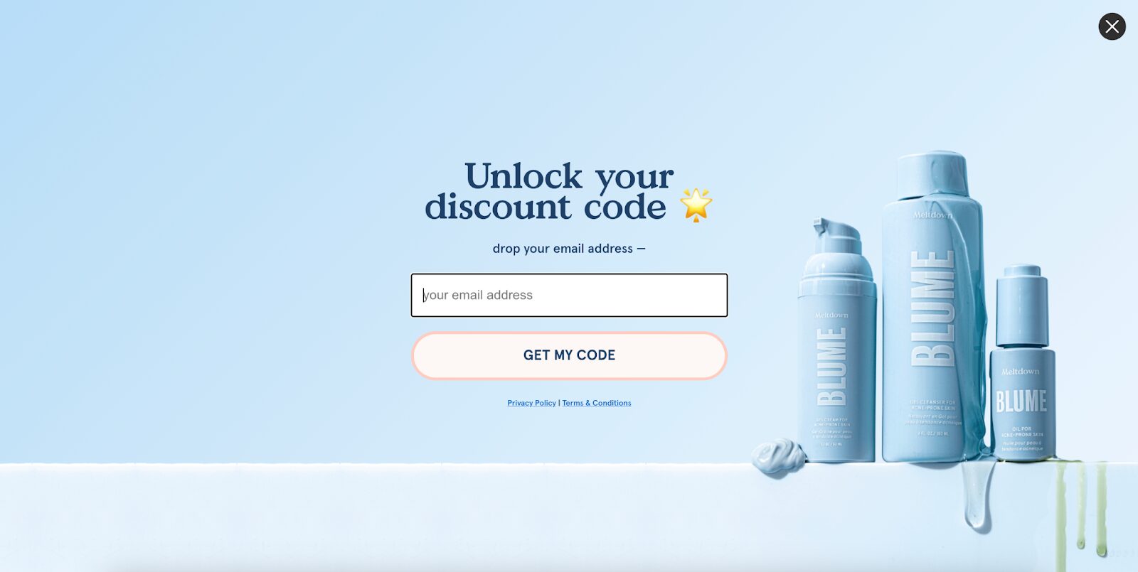 Blume requests the email address