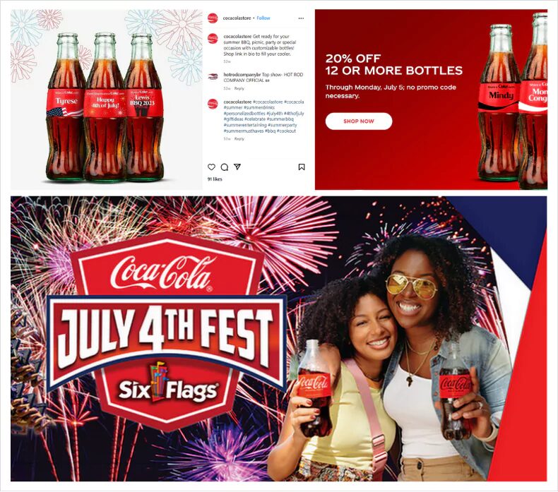 4th of July marketing ideas from Coke