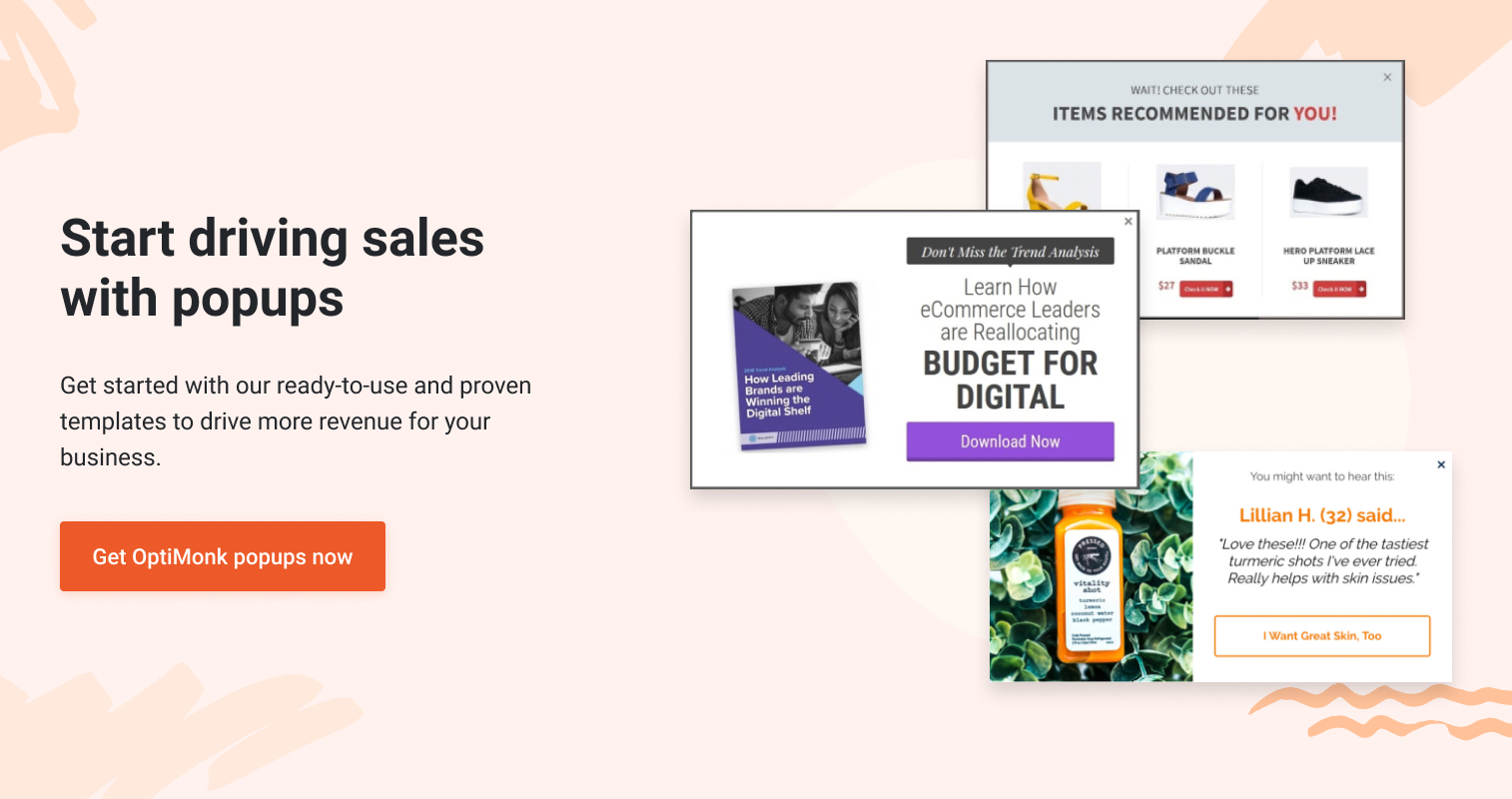 Start driving sales with popups