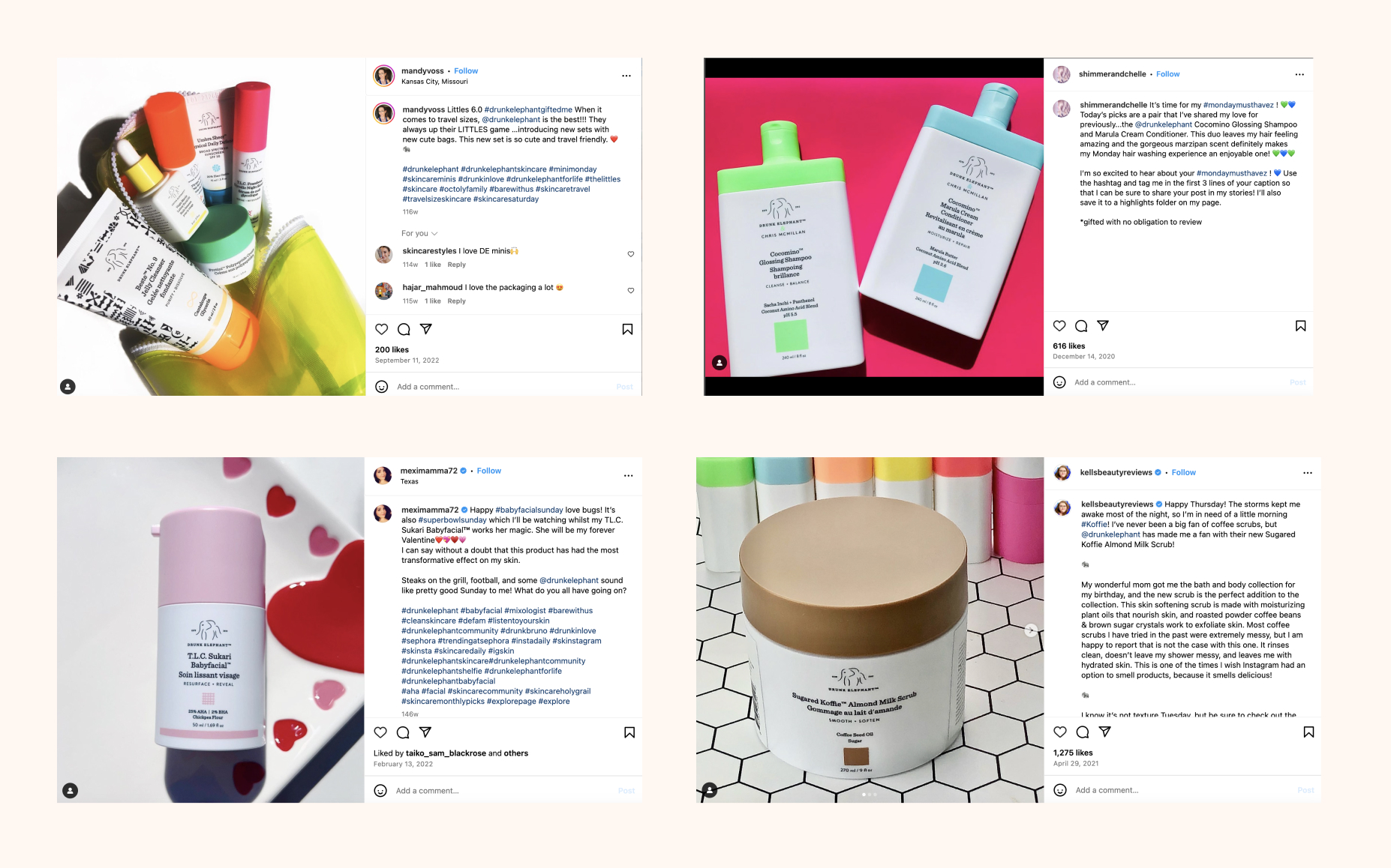 Drunk Elephant word-of-mouth on Instagram