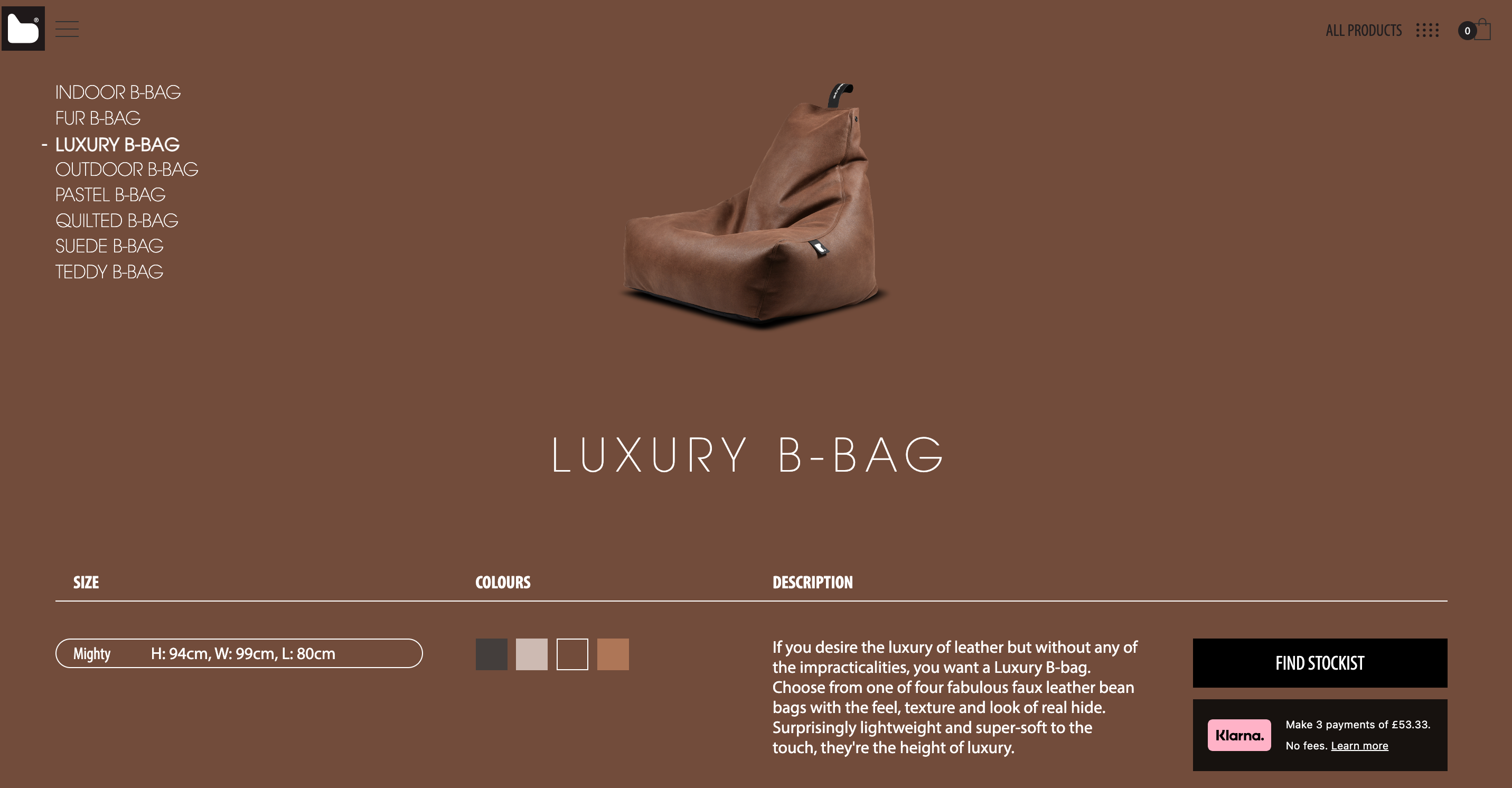 Example of high-converting landing pages from Extreme Lounging 