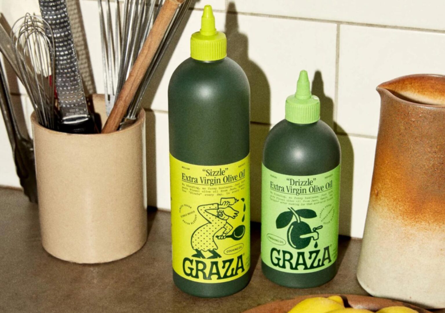 Two types of Graza olive oil