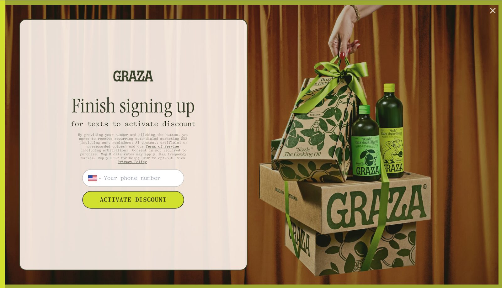 Graza asks for your phone number