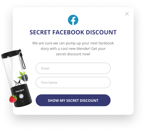 Improve your Facebook ad campaign with personalized popup