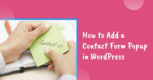 Add a contact form in WordPress