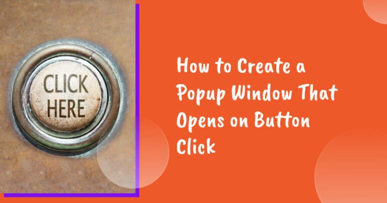 how to create a popup window on a button click